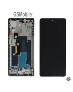 Original Complete Screen with Frame for Motorola Edge 50 Fusion XT2429-2 – Blue