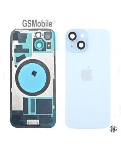 Tapa trasera + Soporte de metal para iPhone 15 Plus Azul