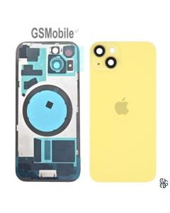 Tapa trasera + Soporte de metal para iPhone 14 Amarillo