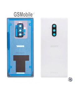 Tapa de batería + Cristal de cámara para Sony Xperia 1 Original Blanco